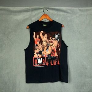 Vintage WCW NWO Wrestling Chopped Shirt Mens Size Large Hulk Hogan Macho Man